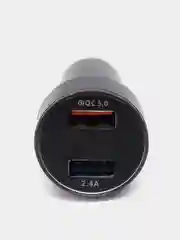 Серый разветвитель прикуривателя, автомобильное зарядное устройство, 2 USB порта, вольтметр