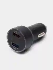 Серый разветвитель прикуривателя, автомобильное зарядное устройство, 2 USB порта, вольтметр