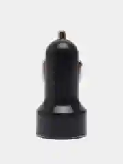Черный разветвитель прикуривателя, автомобильное зарядное устройство, 2 USB порта, вольтметр