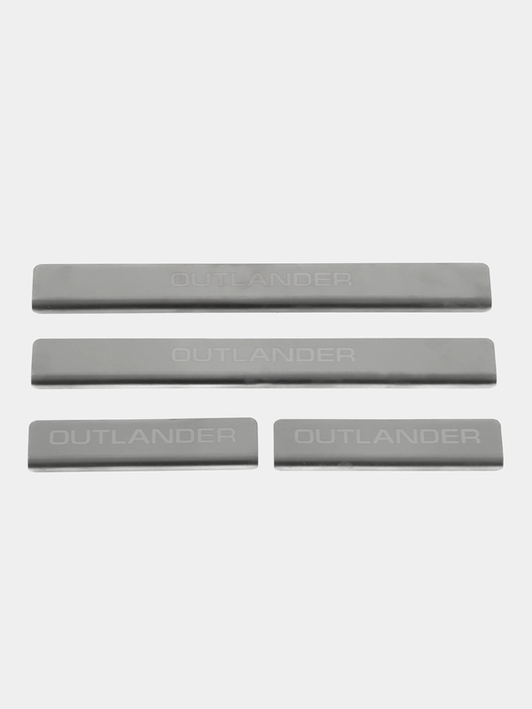 Накладки на пороги AutoMax Mitsubishi Outlander 2005-2012, с надписью, 4 шт., AMMIOUT01