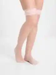 Розовый чулки женские, с кружевным верхом