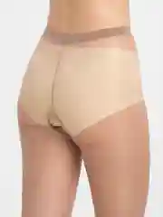 Бежевый колготки капроновые с блеском