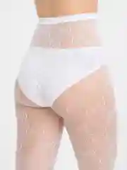 Белый колготки капроновые в сетку