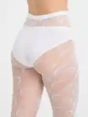 Молочный колготки капроновые в сетку