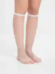 Белый женские чулки в сетку, 2 цвета черные и белые