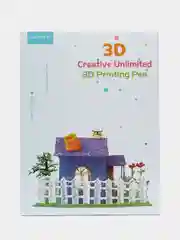 Голубой говорящая 3D 3Д ручка, беспроводная, низкотемпературная, + комплект пластика PCL