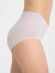 Бежевый трусы бесшовные, с высокой посадкой, one size, больших размеров