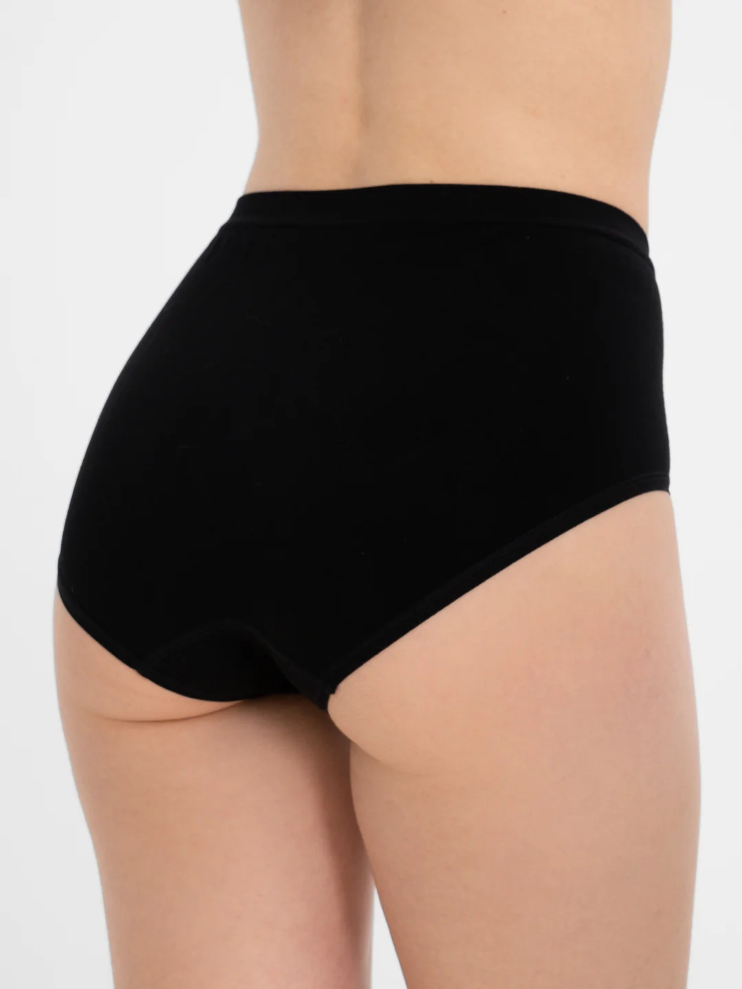 Черный трусы бесшовные, с высокой посадкой, one size, больших размеров