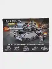 Тёмно-серый конструктор Военный / самолёт , танк, бмп, / машина 102-107 деталей