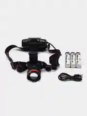 Фонарь аккумуляторный налобный FA-XQ233-P90, ZOOM, micro USB