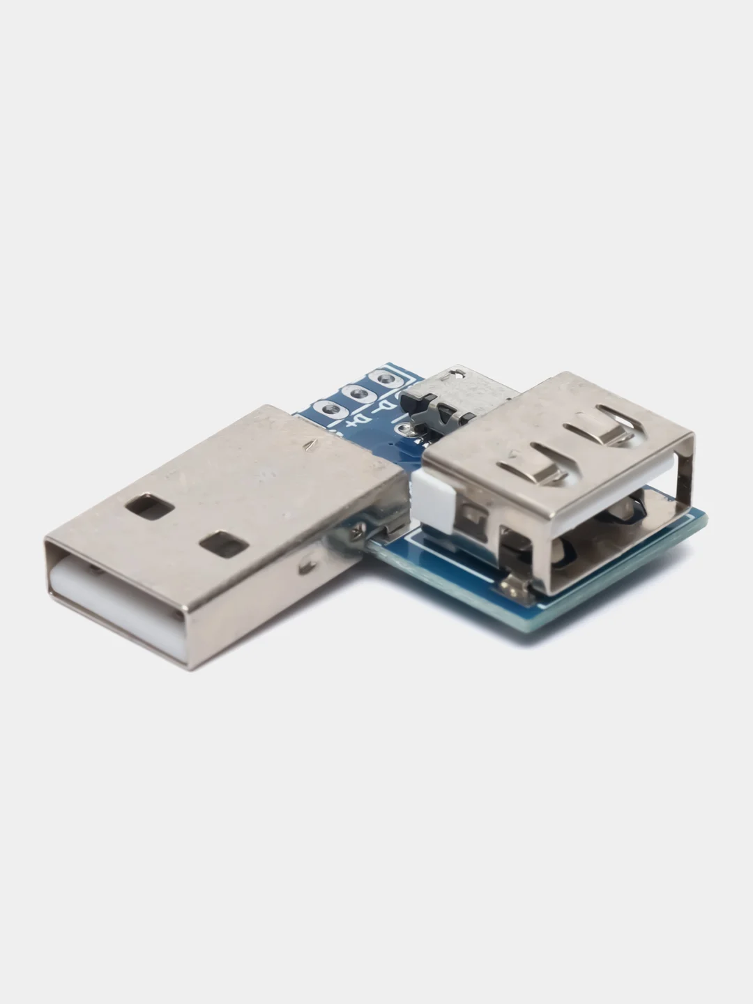 Гнездо USBA + штекер USBA + гнездо micro-USB на плате