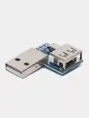 Гнездо USBA + штекер USBA + гнездо micro-USB на плате