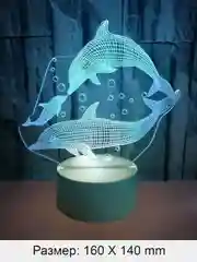 Лазурный светильник цветной ночник светодиодный LED RGB подарок