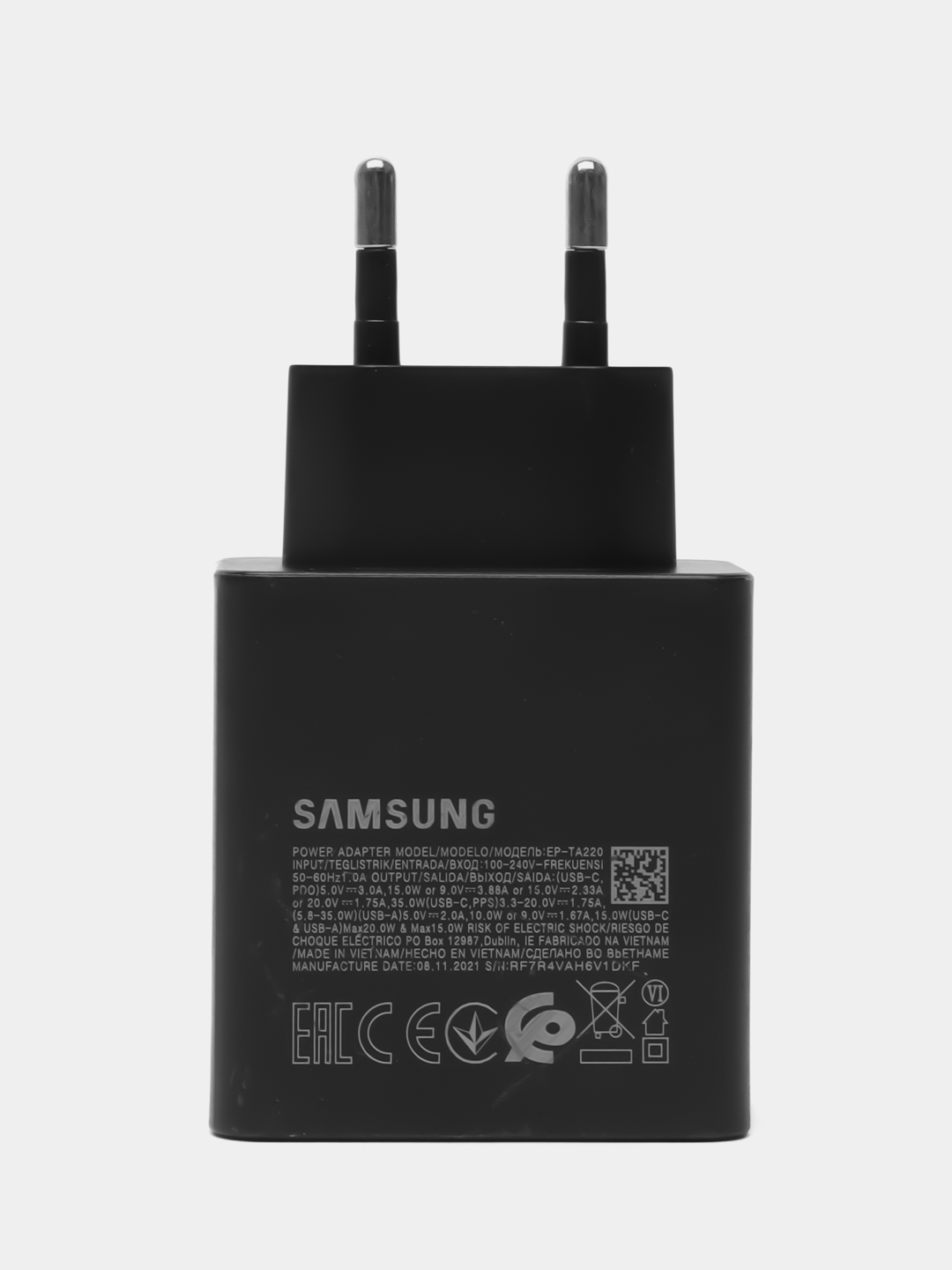 Сетевое зарядное устройство для Samsung PD Adapter 35W 2 разъёма USB Type-A  и Type-C купить по цене 599 ₽ в интернет-магазине Магнит Маркет