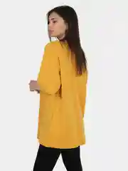 Желтый футболка женская, оверсайз, удлиненная