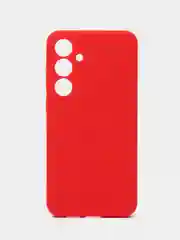 Красный чехол для Samsung  S24, S24 Plus, S24 Ultra с бархатом внутри