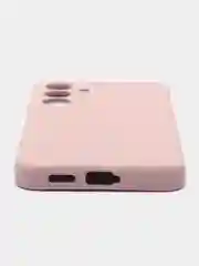 Пудровый чехол для Samsung  S24, S24 Plus, S24 Ultra с бархатом внутри