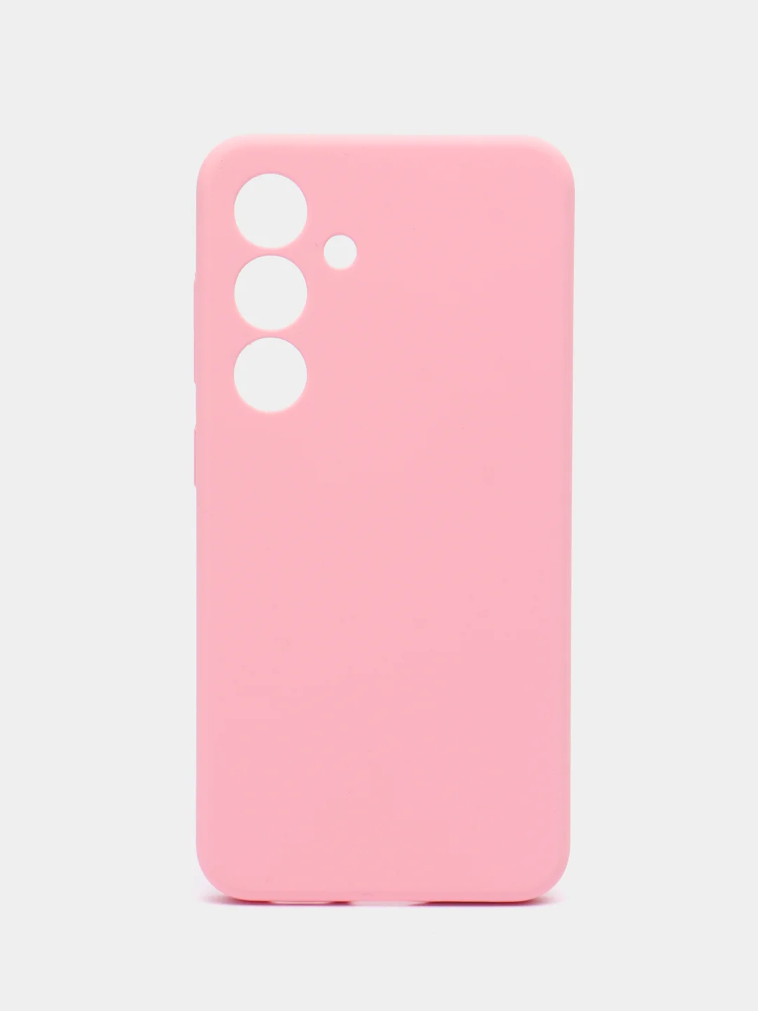 Розовый чехол для Samsung  S24, S24 Plus, S24 Ultra с бархатом внутри