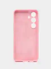 Розовый чехол для Samsung  S24, S24 Plus, S24 Ultra с бархатом внутри