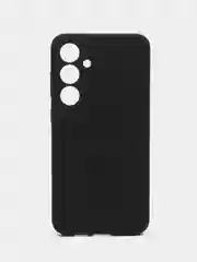 Черный чехол для Samsung  S24, S24 Plus, S24 Ultra с бархатом внутри
