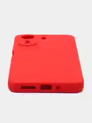 Красный чехол для Xiaomi Redmi 13C, Poco C65,  редми 13с, поко с65 с бархатом внутри, не пачкается