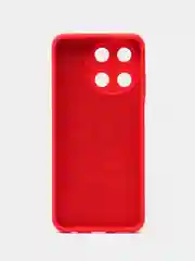 Красный чехол накладка Realme 11 4G с бархатом внутри, не впитывающий загрязнения.  Soft-touch