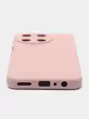 Пудровый чехол накладка Realme 11 4G с бархатом внутри, не впитывающий загрязнения.  Soft-touch
