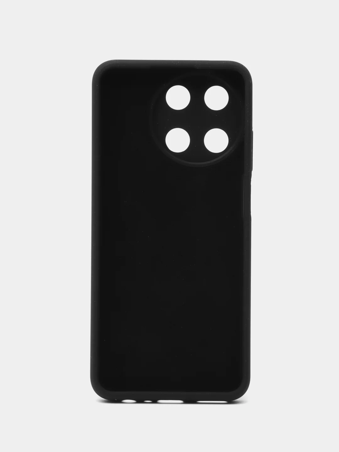 Черный чехол накладка Realme 11 4G с бархатом внутри, не впитывающий загрязнения.  Soft-touch