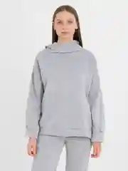 Серый женский спортивный, утепленный, флисовый костюм
