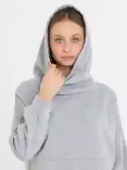 Серый женский спортивный, утепленный, флисовый костюм