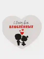 Валентинка двойная Безумно люблю,  7 х 6 см