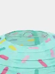 Бирюзовый китайский фонарик -шар цветной с рисунком для оформления праздника 20см, 25см, 30см, 40см