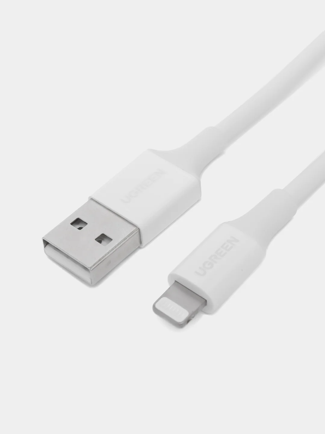 Белый кабель зарядки UGREEN MFi USB Lightning для iPhone Apple Айфон 2.4A