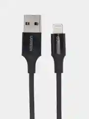 Черный кабель зарядки UGREEN MFi USB Lightning для iPhone Apple Айфон 2.4A