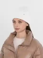 Белый шапка женская с флисом