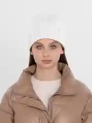 Белый шапка женская с флисом
