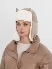 Хаки шапка ушанка с ушками