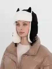 Хаки шапка ушанка с ушками