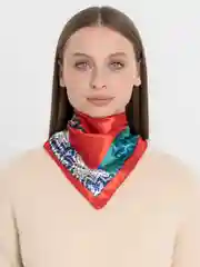 Коралловый бандана,платок женский,повязка на голову,шарф, повязка для волос,косынка на голову 50*50