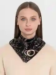 Черный бандана,платок женский,повязка на голову,шарф, повязка для волос,косынка на голову 50*50