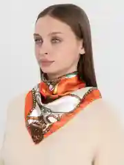Оранжевый бандана,платок женский,повязка на голову,шарф, повязка для волос,косынка на голову 50*50