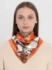 Оранжевый бандана,платок женский,повязка на голову,шарф, повязка для волос,косынка на голову 50*50