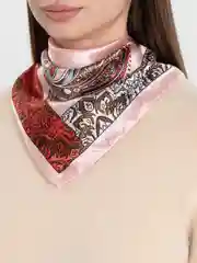 Пудровый бандана,платок женский,повязка на голову,шарф, повязка для волос,косынка на голову 50*50