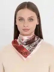 Пудровый бандана,платок женский,повязка на голову,шарф, повязка для волос,косынка на голову 50*50