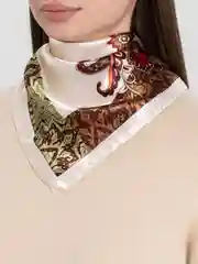 Молочный бандана,платок женский,повязка на голову,шарф, повязка для волос,косынка на голову 50*50