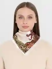 Молочный бандана,платок женский,повязка на голову,шарф, повязка для волос,косынка на голову 50*50