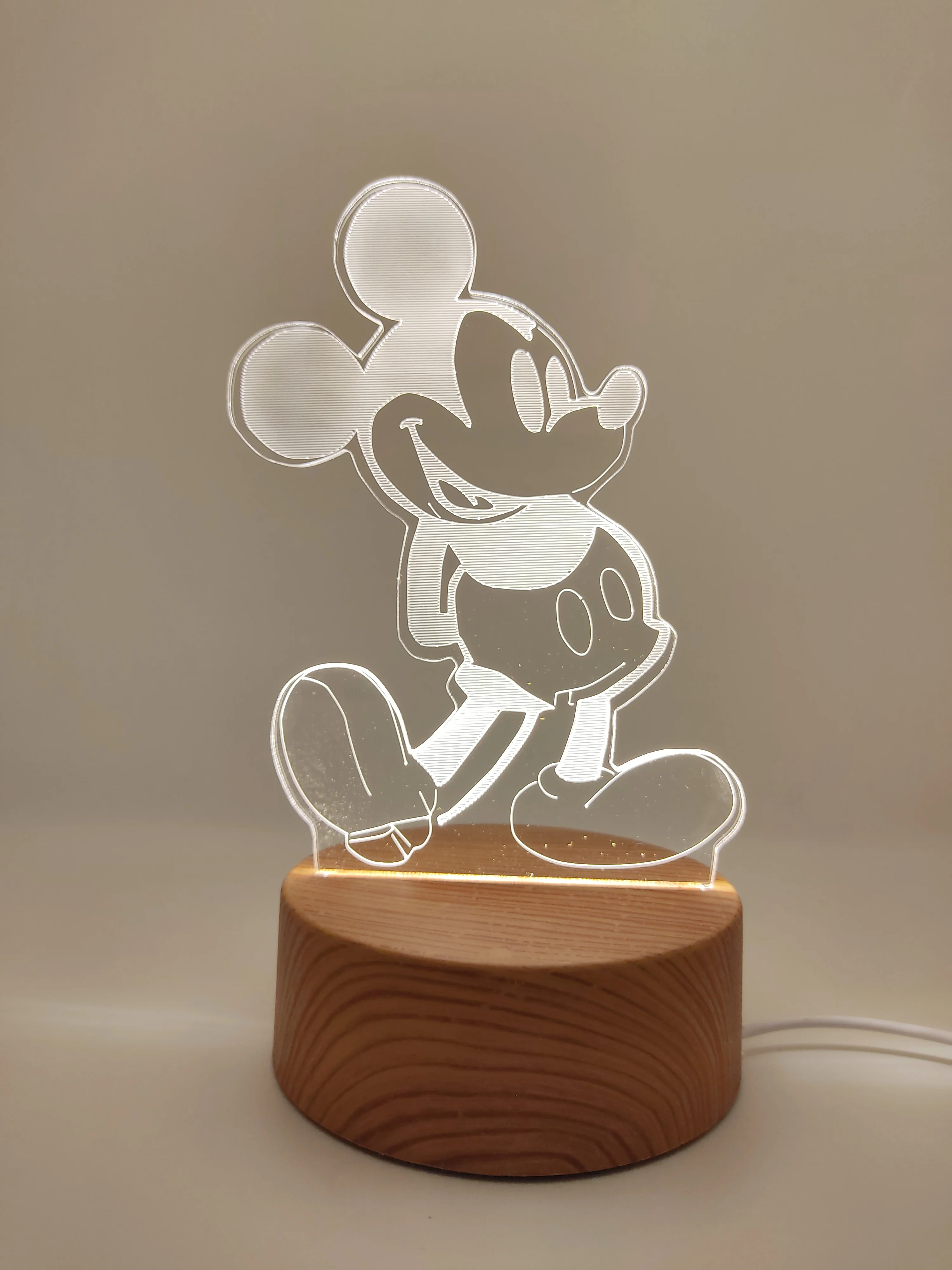 Молочный подарочный 3D светильник-ночник, с кнопкой вкл/выкл, питание USB, подарок на 8 марта