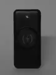 Белый powerbank с поддержкой беспроводной зарядки, 20000 mah, со встроенными кабелями