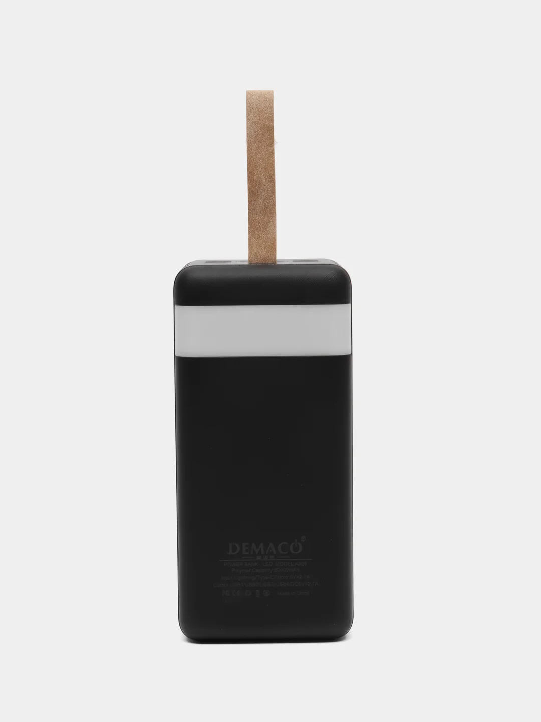 Черный внешний аккумулятор Powerbank 80000 мАч с быстрой зарядкой