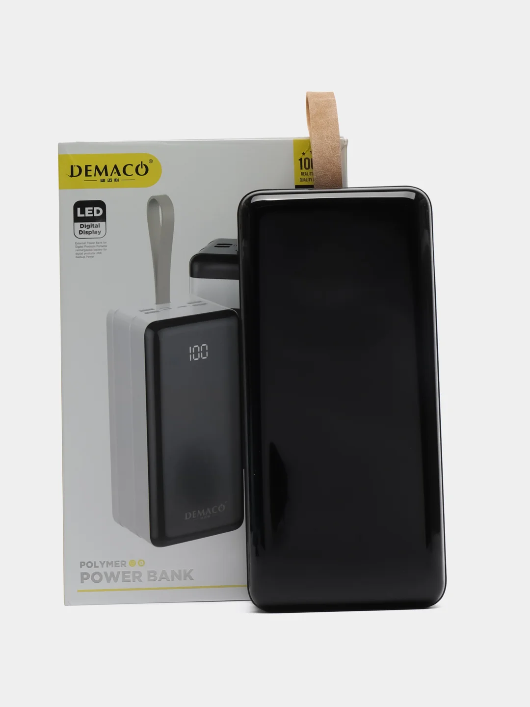 Черный внешний аккумулятор Powerbank 80000 мАч с быстрой зарядкой